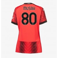 AC Milan Yunus Musah #80 Domáci Ženy futbalový dres 2023-24 Krátky Rukáv